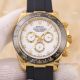 Knock-off V3 Rolex Daytona 43MM White Face Gold Case Rubber Strap Watch (1)_th.JPG